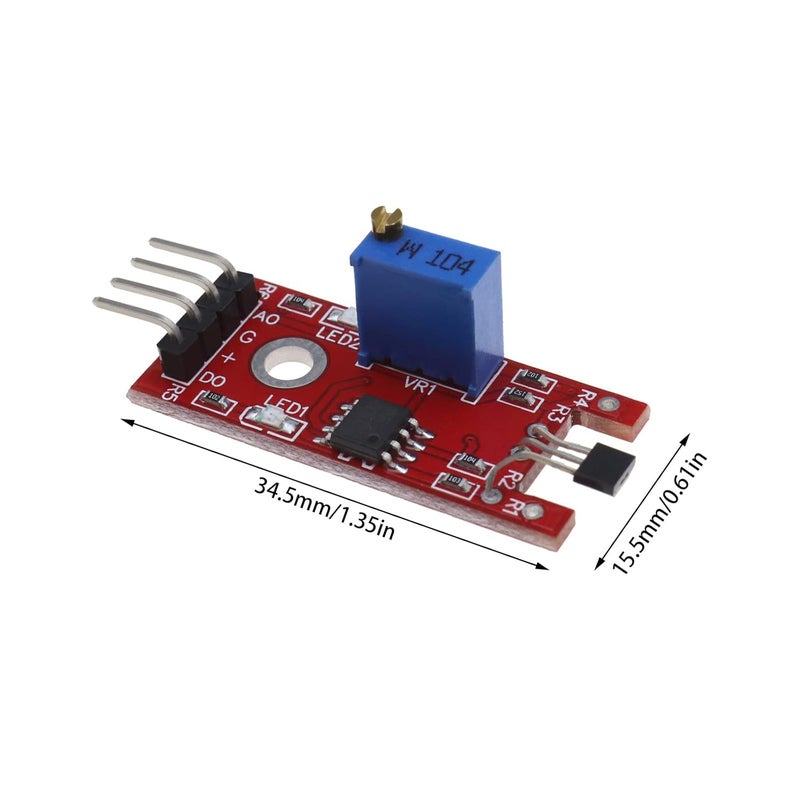 SING F LTD 5PCS KY-024 Linear Magnetic Hall Effect Sensor Module Compatible with Android Compatible with Raspberry Pi ESP8266 Microcontrollers - Image 5